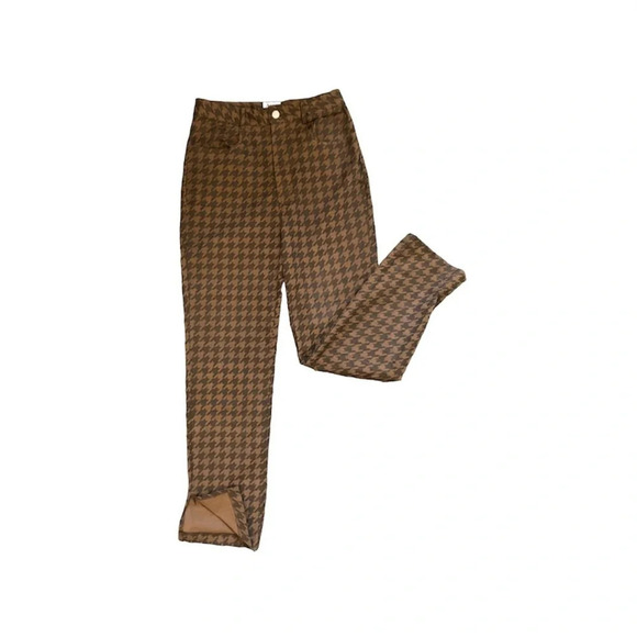 Princess Polly Houndstooth Cotton Pants US 6 - Picture 1 of 5